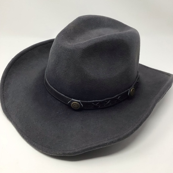 Twister Other - Twister Dakota Crushable Grey 100% Felt Wool Cowboy Hat Size Small